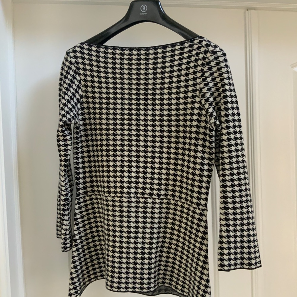 Purification Garcia Black and White Houndstooth Top